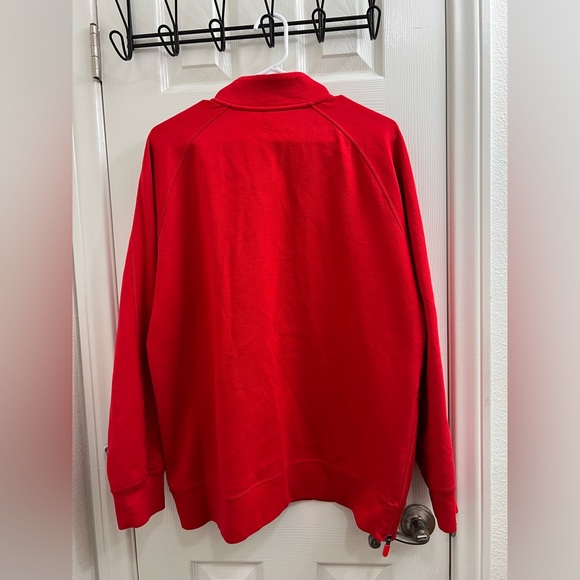 Apple Red Quarter Zip Pullover Sweater Sweatshirt Adult Size XL - Picture 5 of 5